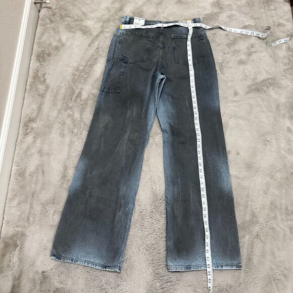 NWT Free People We The Free Tinsley Baggy High Rise Jean 28 Dark Gray Rinse Boho - Picture 15 of 16